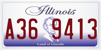 IL license plate A369413