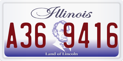 IL license plate A369416