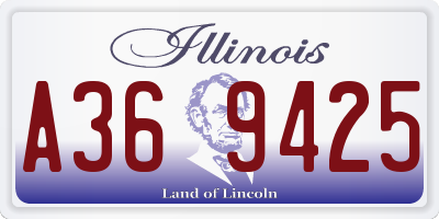 IL license plate A369425