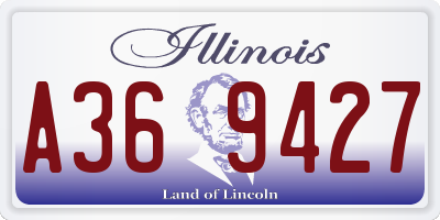 IL license plate A369427