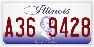 IL license plate A369428