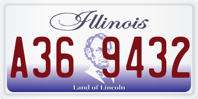 IL license plate A369432