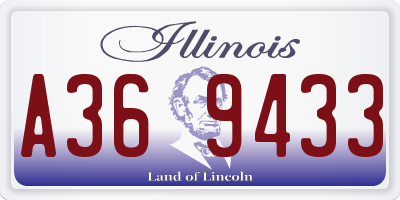 IL license plate A369433