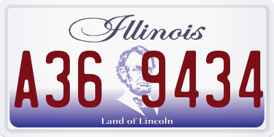 IL license plate A369434