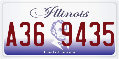 IL license plate A369435