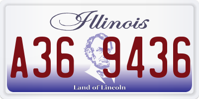 IL license plate A369436