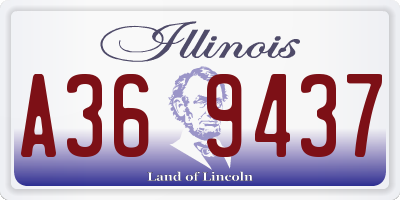 IL license plate A369437