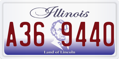 IL license plate A369440
