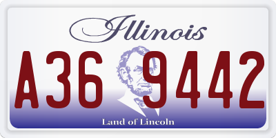 IL license plate A369442
