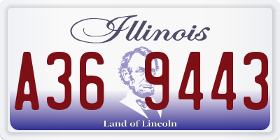 IL license plate A369443