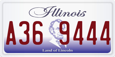 IL license plate A369444