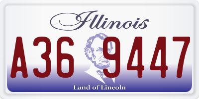 IL license plate A369447
