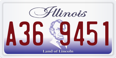 IL license plate A369451
