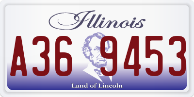IL license plate A369453