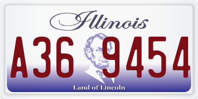 IL license plate A369454