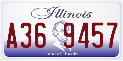 IL license plate A369457