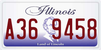 IL license plate A369458
