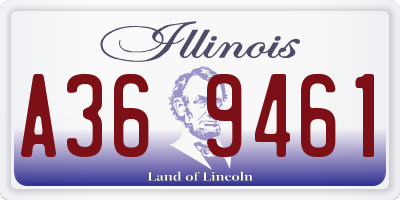 IL license plate A369461