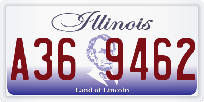 IL license plate A369462