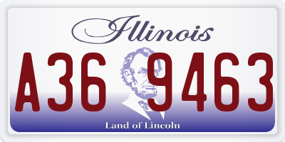 IL license plate A369463