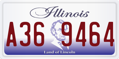 IL license plate A369464