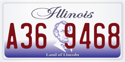 IL license plate A369468