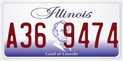 IL license plate A369474
