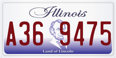 IL license plate A369475