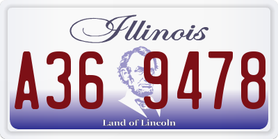 IL license plate A369478