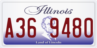 IL license plate A369480