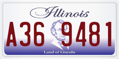 IL license plate A369481