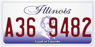 IL license plate A369482