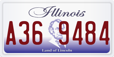 IL license plate A369484