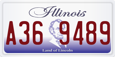 IL license plate A369489