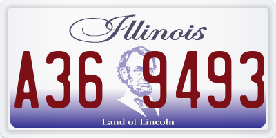 IL license plate A369493