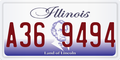 IL license plate A369494