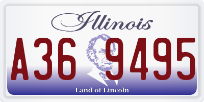 IL license plate A369495
