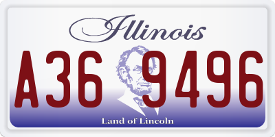 IL license plate A369496