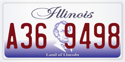 IL license plate A369498