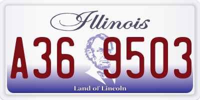 IL license plate A369503