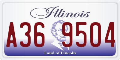 IL license plate A369504