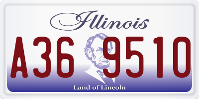 IL license plate A369510