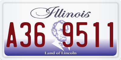 IL license plate A369511
