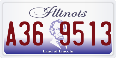 IL license plate A369513