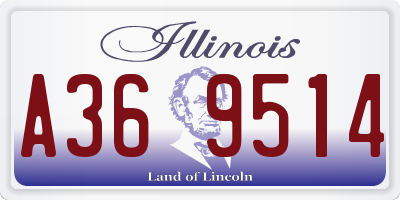 IL license plate A369514