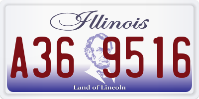 IL license plate A369516