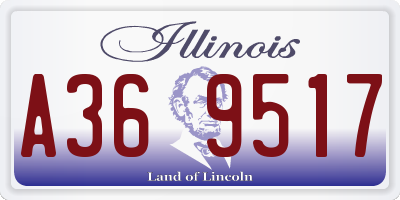 IL license plate A369517