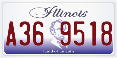 IL license plate A369518