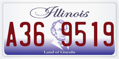 IL license plate A369519