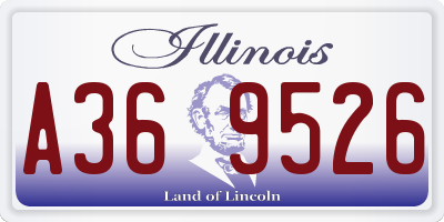 IL license plate A369526
